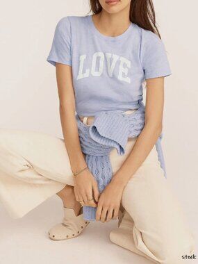 J.Crew LOVE T-shirt Vintage Cotton Crewneck T-shirt Tee NEW
